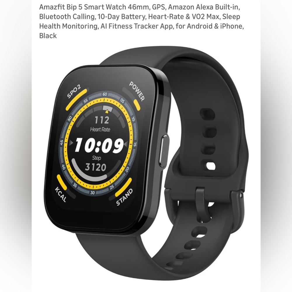 amazfit bip 5 Smart Watch - Black wrist watch